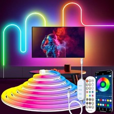 9.8FT USB LED Neon Rope Light,Smart RGB IC Led Strip Lights for Bedroom,Music...