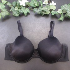 VANITY FAIR Bra Women's Black 44DD Underwire Padded Lace Full Coverage