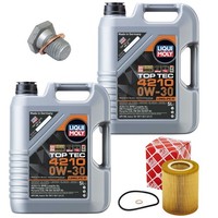 MotoröL Filter Set 4210 0W-30 10 Liter + Schraube FüR BMW 7Er 740D E65 E66 E67