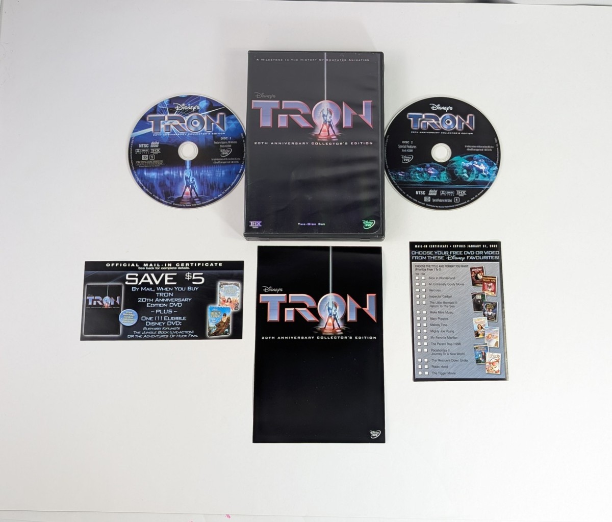 Tron The 20th Anniversary Collectors 2 Disc DVD Set 1982 Sci-fi