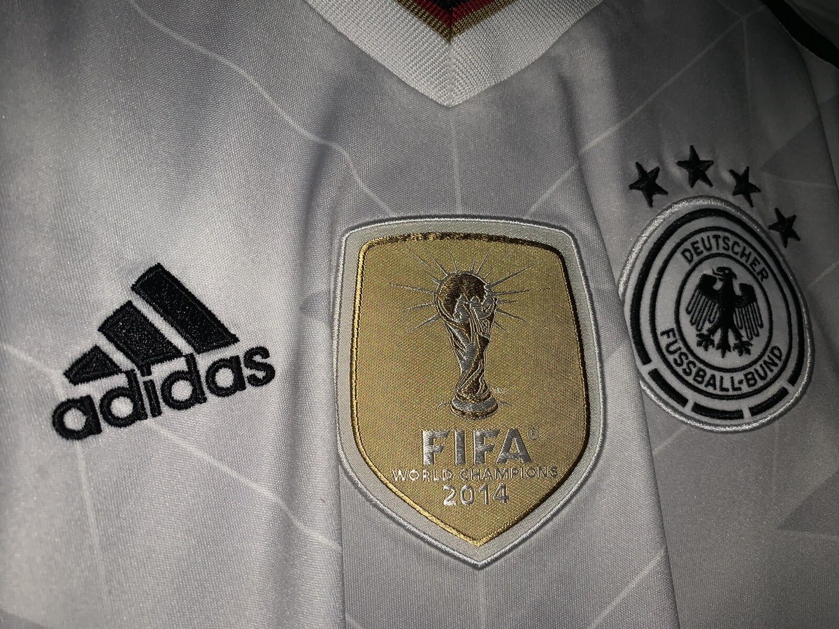Adidas Germany World Cup Jersey 2014 Champions Patch Size