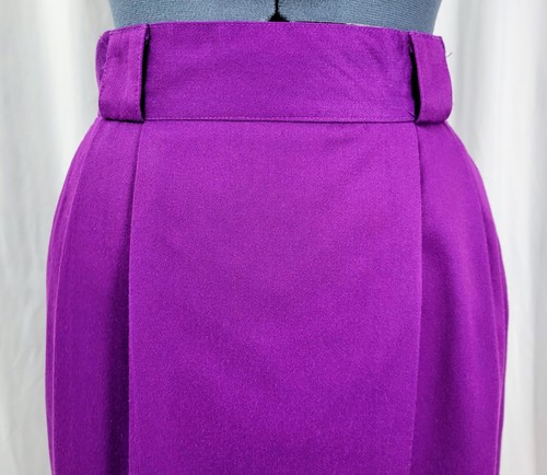 Vintage Silvercord Purple Pencil Skirt w Pockets Size 10 - Picture 3 of 17