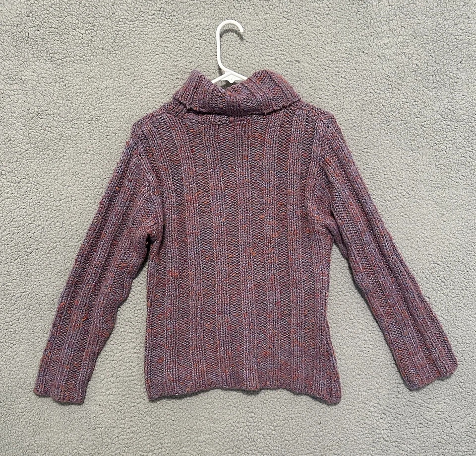 Suéter para mujer The Territory Ahead S/M tejido púrpura cuello alto hecho en EE. UU. de colección Foto 2 de 4