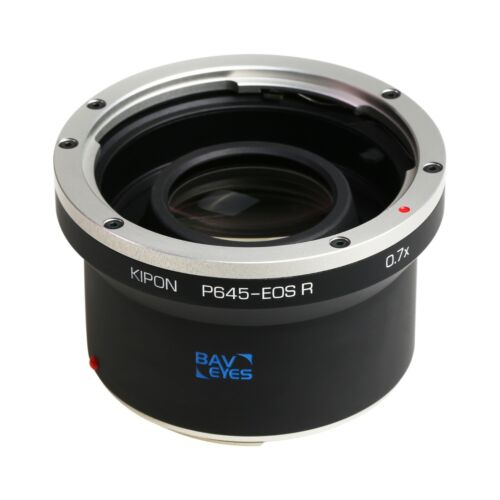 Adattatore ottico riduttore focale KIPON 0,7x mettere obiettivo Pentax 645 su fotocamera Canon EOS R - Foto 2 di 5