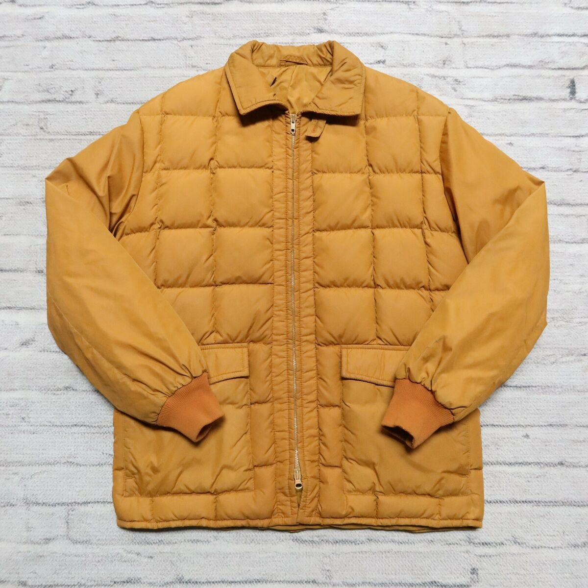 Vintage Eddie Bauer Quilted Down Jacket Size 42 Skyliner Goose Rising Sun  70s eBay