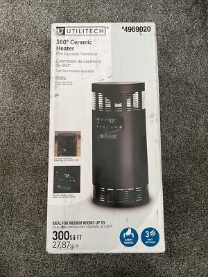 Utilitech Space Heater Ceramic Tower Indoor Electric 1500-Watt Thermostat  Remote