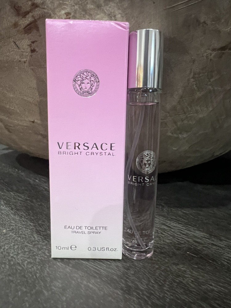 VERSACE BRIGHT CRYSTAL EAU DE TOILETTE TRAVEL SPRAY 0.3 OZ BOXED