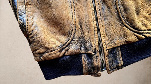 Giubbotto pelle Chevignon colore marrone cuoio vintage anni 90 taglia M - Imagen 5 de 14