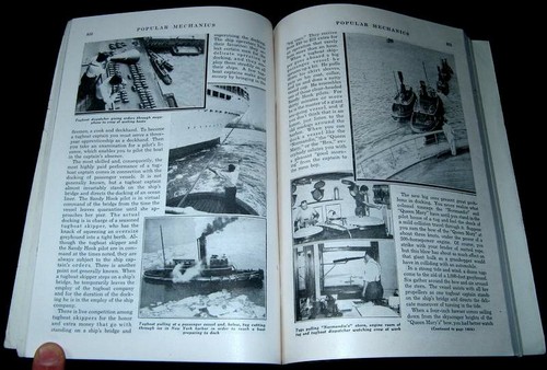 SS NORMANDIE & QUEEN MARY 1936 NEW YORK TUGBOAT PICTORIAL * DARE-DEVIL FLEET - Picture 2 of 2