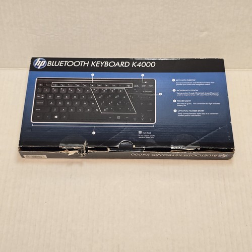 HP Bluetooth Keyboard K4000 Slim Portable Multi-OS Compatible NIB - Picture 2 of 3