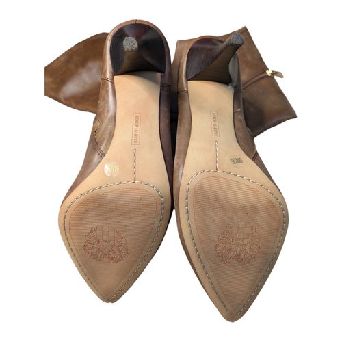 Vince Camuto Women's Calf Boots Pointed Toe Side Zip Leather Brown Size 7.5M - Picture 7 of 7
