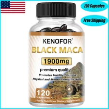 Black Maca 1900mg -Male Testosterone Booster, Energy & Endurance, Muscle Health