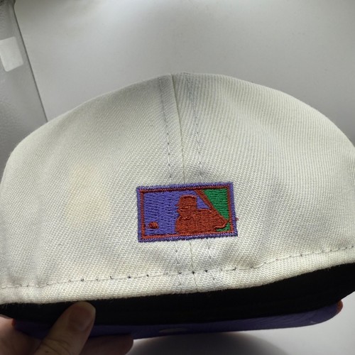 New Era 59Fifty Chicago Cubs 1990 All-Star Game Ivory/Orange Fitted Hat 7 3/8 - Picture 6 of 8