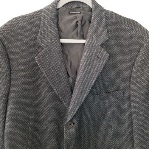 Giorgio Armani Mens Gray Printed Long Sleeves Cashmere 3-Button Borgo 21 Blazer - Picture 2 of 14