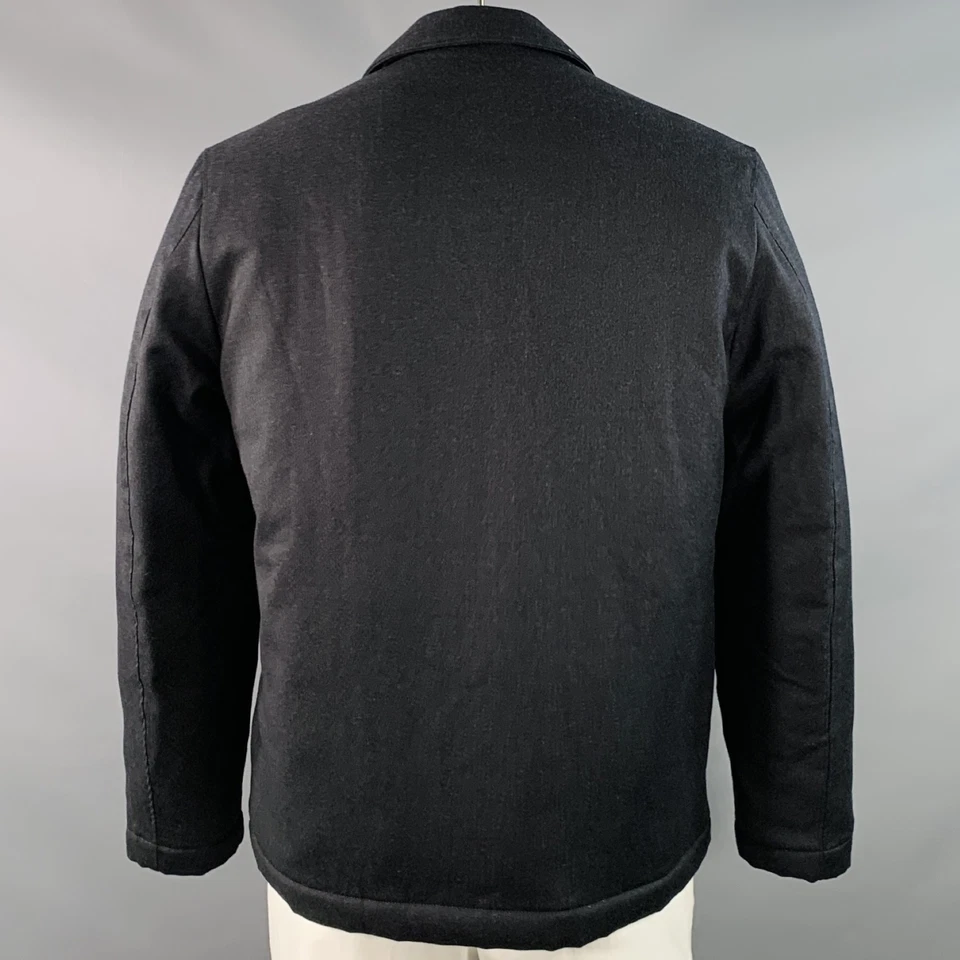 SUNSPEL Size L Grey Charcoal Wool Button Up Coat - Image 3 of 4