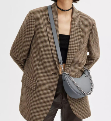 Coach Women's Silver/Grey Blue Mira Shoulder Bag/Crossbody (CM583