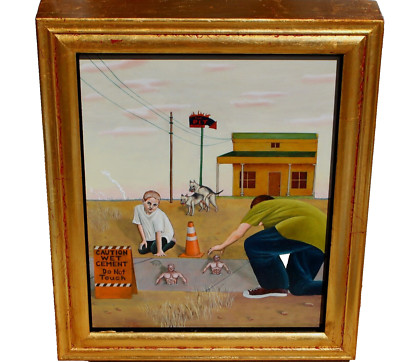 TIM VERMEULEN Modernist Dante's Inferno Titans Sink in the Earth 2004 oil