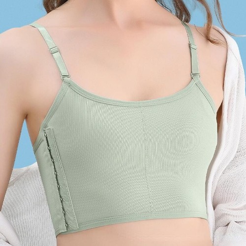 Lady Soft Vest Chest Breast Binder Buckle Spaghetti Strap Tomboy FTM Sports Bra - Picture 21 of 21