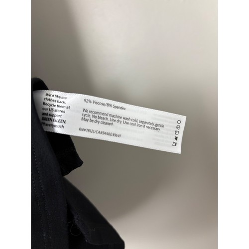 Vestido túnica Eileen Fisher sin mangas viscosa negra spandex capas mínimas pequeñas - Imagen 9 de 12