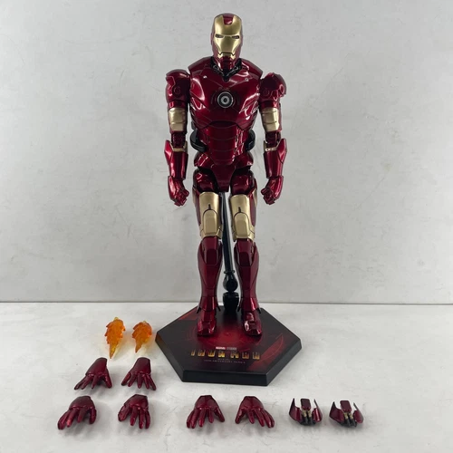 Marvel Avengers Iron Man Mark 3 MK3 Ironman Toy LED Light Action Figure Model image 9