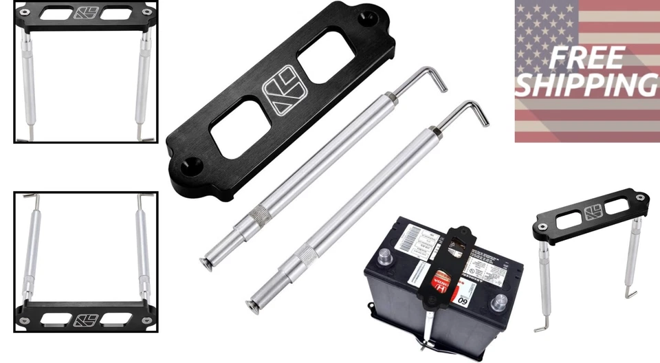 Durable J Hook Battery Hold Down Kit - Lightweight Aluminum for Civic & Acura Foto 2 de 4