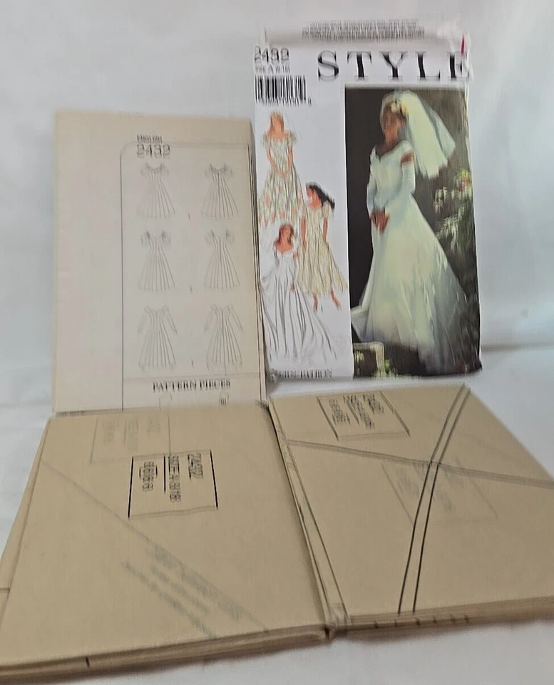 STYLE 2432 Wedding Gown Bridesmaid Prom Dress Pattern Princess Costume UNCUT - Image 4 of 4