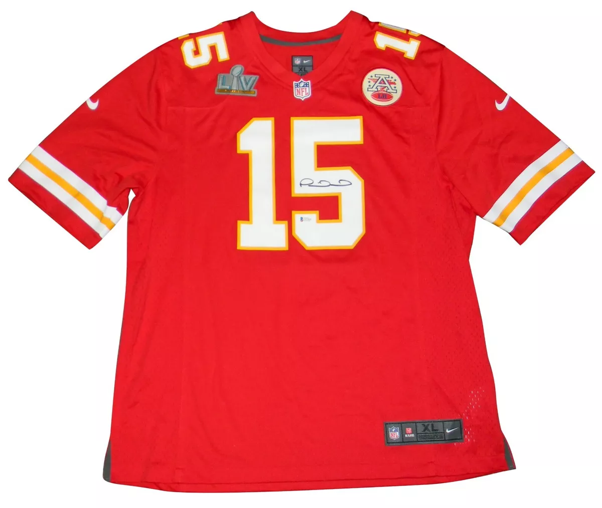 Patrick Mahomes Kansas City Chiefs Mens Red Super Bowl LV Nike Game Jersey