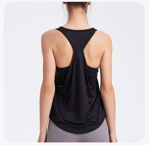 Para mujeres Racerback Entrenamiento Atlético Correr Prendas para el torso sin mangas Fluido Calce Suelto Camisas de yoga - Imagen 28 de 40