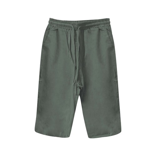Womens Knee Length Short Pants Ladies Loose Drawstring Casual Solid Color Shorts - Picture 9 of 60