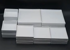 CB2 Bento All White Square Stoneware Dinner Plate, Salad Plate, Bowl *PICK*