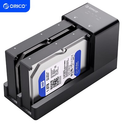 ORICO USB3.0 to SATA Dual Bay Docking Station Offline Clone 2.5''/3.5'' Hard Drive