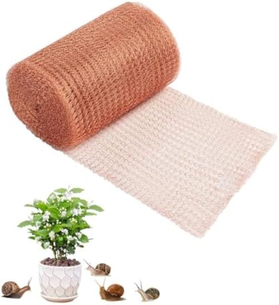 Rete di rame contro le lumache, recinto per lumache in rete di rame 127 mm x 6 m