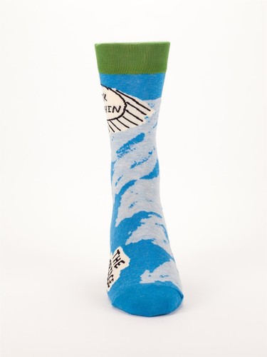 Calcetines cortos azules Q para hombre look dentro de la nevera talla 7-12 azules divertidos - Imagen 2 de 2