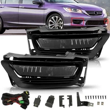 Pair Front Bumper Fog Lights Lamps w/bulbs For 2013-2015 Honda Accord Sedan 4Dr