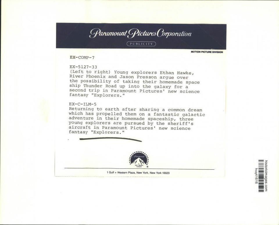 1985 Press Photo River Phoenix & Jason Presson in 