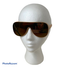    WOMENS PINK PEACH FRAMES SUNGLASSES GLASSES MIRRORED MONO FUTURE SHADES B4