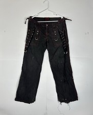 Vintage Tripp NYC Daang Goodman Black Pants Studs Chains Flare Emo Junior Sz 9