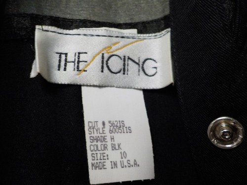 Vintage Disco Black One-Piece Jumpsuit w/ Rhinestones & Gold Accents THE ICING - Picture 9 of 15