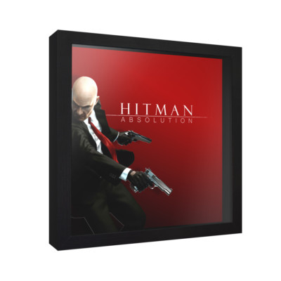 Hitman: Absolution (Cover Art) - 3D Shadow Box Frame (9'' x 9'') Gaming Art