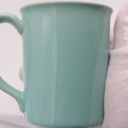Vintage Corning Ware Coffee Mugs Turquoise Aqua Sea Foam Green Teal Cup Set of 6 - Picture 12 of 21