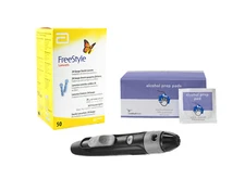 ABBOTT FreeStyle Lancing  Device [+] freestyle Lancets 100 ct & Alcohol Swab