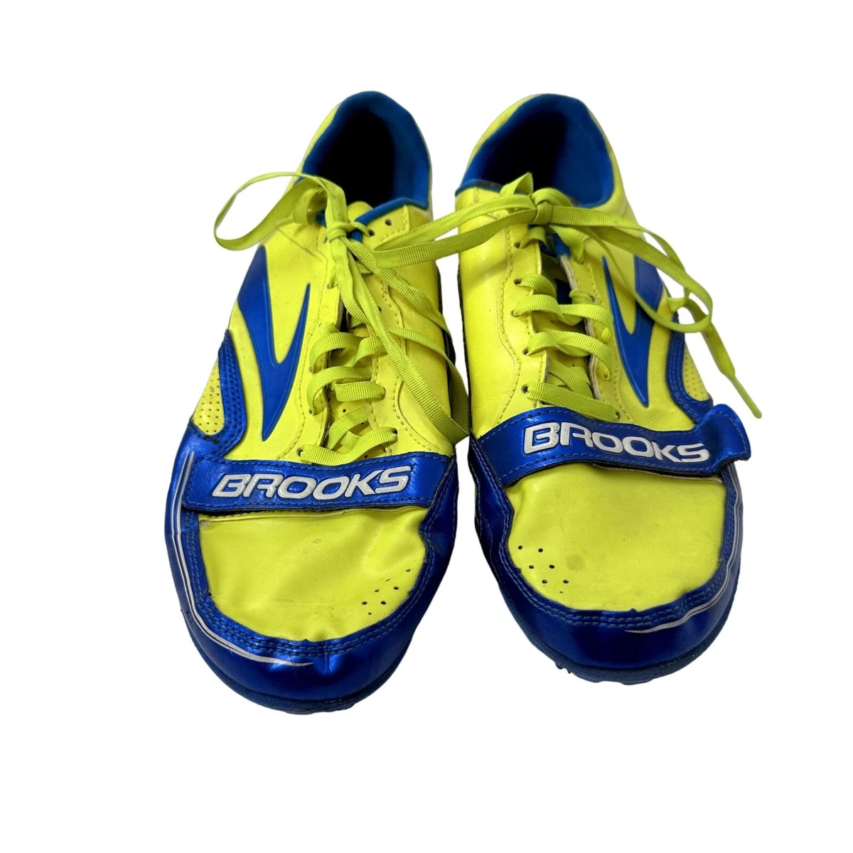 Brooks Running Shoes Cleats Hyper Neon Yellow Size 8 Extra Cleats Provided