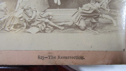 Antique Keystone View Co. Stero View THE RESURRECTION Religious Card No. 823 - Picture 4 of 7