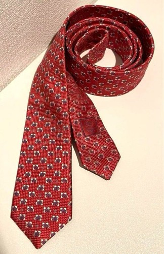 New unused CHANEL tie coco mark logo silk floral pattern Red from JAPAN - Picture 6 of 10