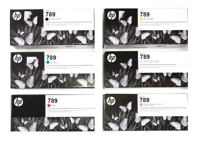 Jeu Complet De Cartouches D'encre Originales HP 789 Pour DesignJet L25500 - Set 6 Couleurs (neuf)
