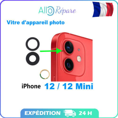 Vitre arrière caméra iPhone 12 Mini.PRO.MAX lentille appareil photo verre - Photo 3 sur 5