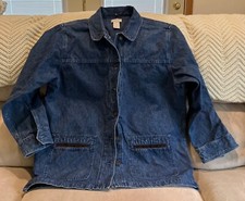 GIACCA DENIM DONNA CHRISTOPHER & BANKS MANICA LUNGA TAGLIA XL usata in ottime condizioni