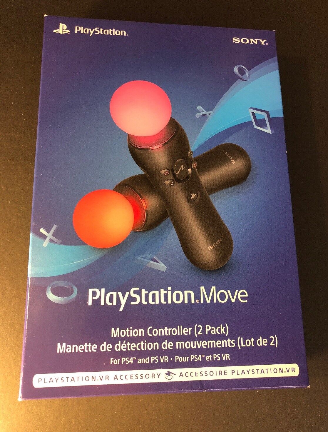 Officiel Sony PLAYSTATION Move Mouvement Manette [2 Paquet] (PS4 / Psvr ) Neuf