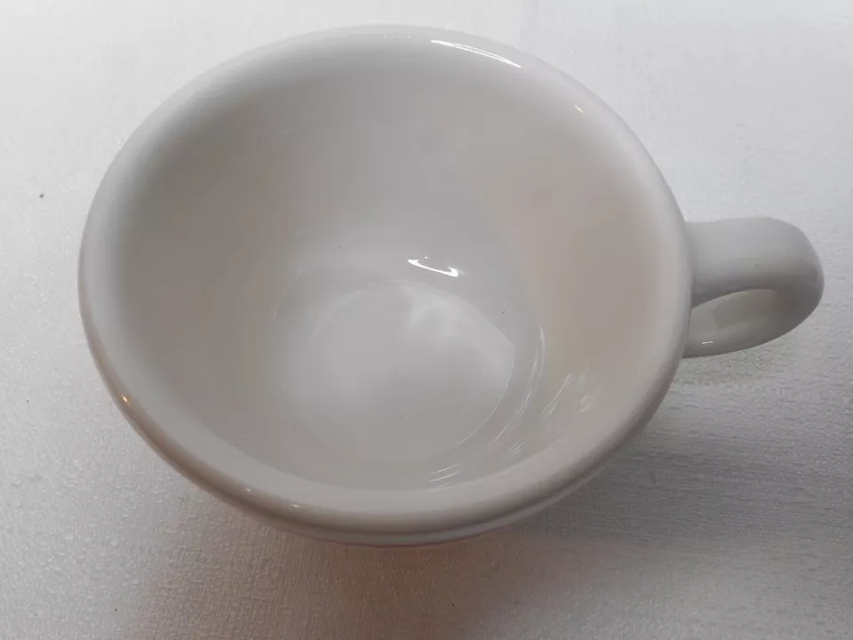 Taza de té de café Buffalo China Restaurant Ware Kenmore roja 6 oz hecha nostalgia en EE. UU.  Foto 3 de 4