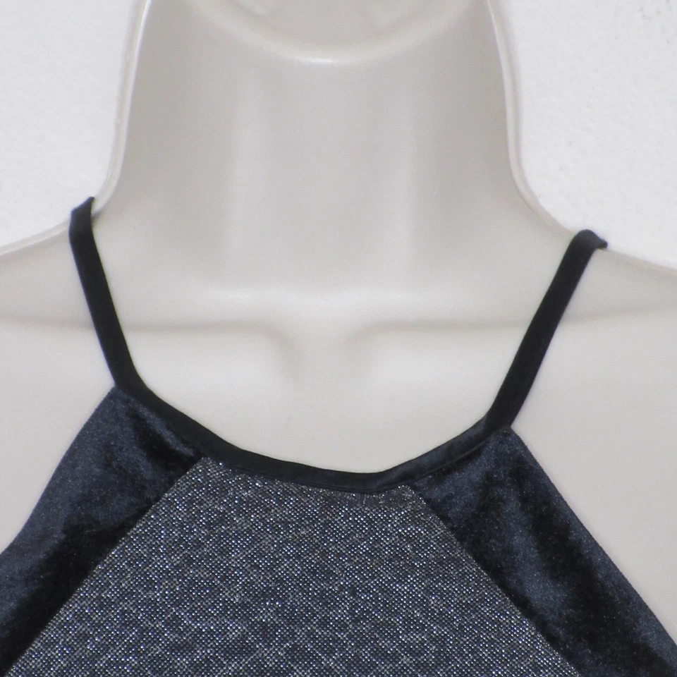 Maxi Vestido Dawn Joy Para Mujer Vintage Años 90 Estilo Halter Plateado Metálico 9/10 B54 Foto 2 de 4